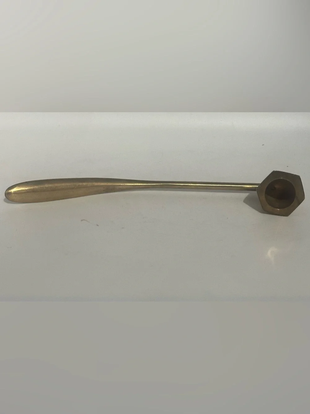 Brass Long-Handled Candle Snuffer - Gold Finish
